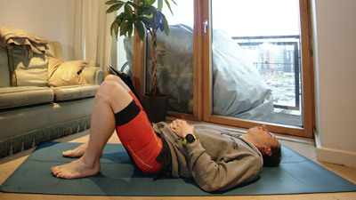 Supine yoga pose